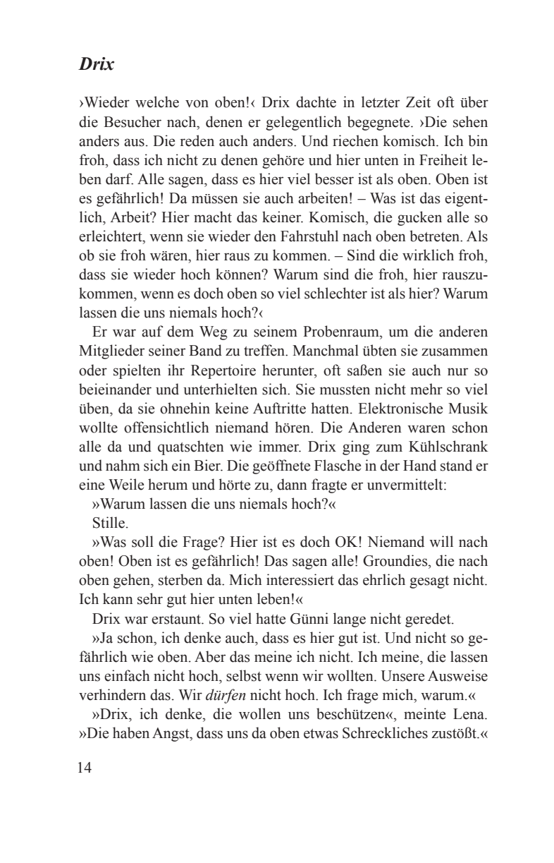 Erste Seite der Leseprobe zu Leseprobe zu Ebene 17 : Der Untergrund